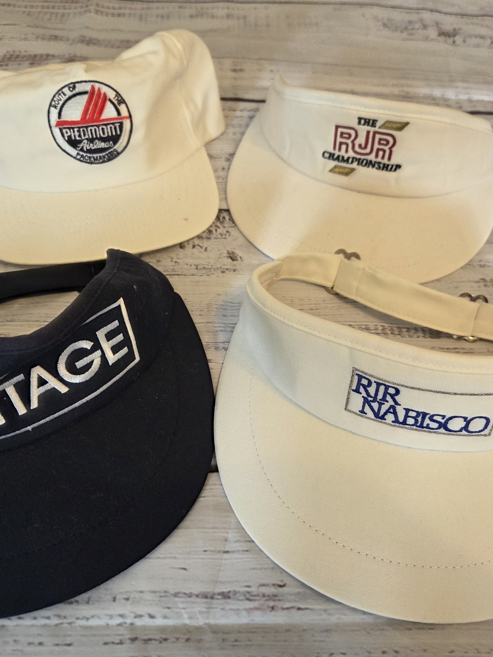 Vintage Logo Visor Bundle - Cream & Black